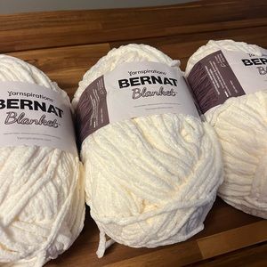 Bernat blanket yard. Lot of 3.